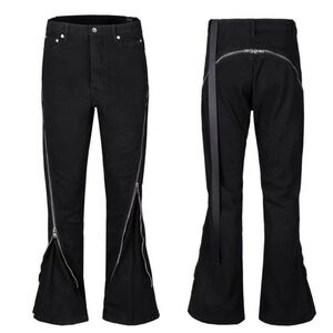 Rick Owens Black Slim Jeans with Silver Accents